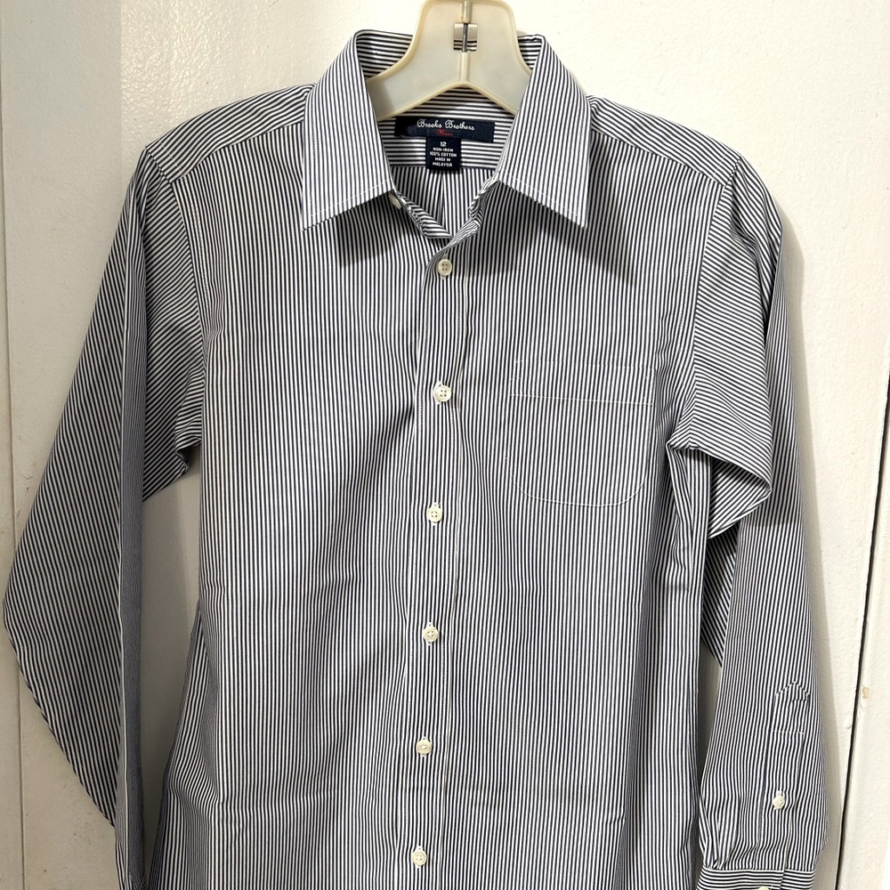 Boys Brooks Brothers Long Sleeve Button Down Dress Shirt, Size 12